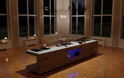 Loft mit Küchenblock unter Blender 3D – Cycles