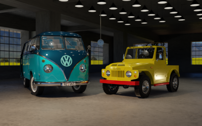 Volkswagen T1 und Suzuki LJ 80 unter Blender 3D – Cycles