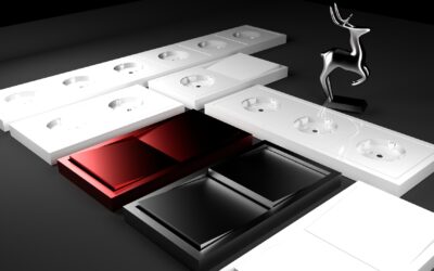 Blender Rendering Gira Flachschalter