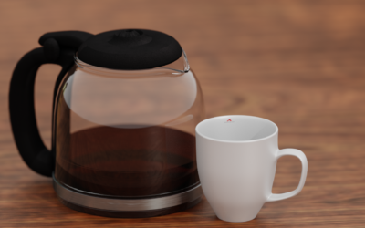 Blender Rendering Teekanne und Tasse